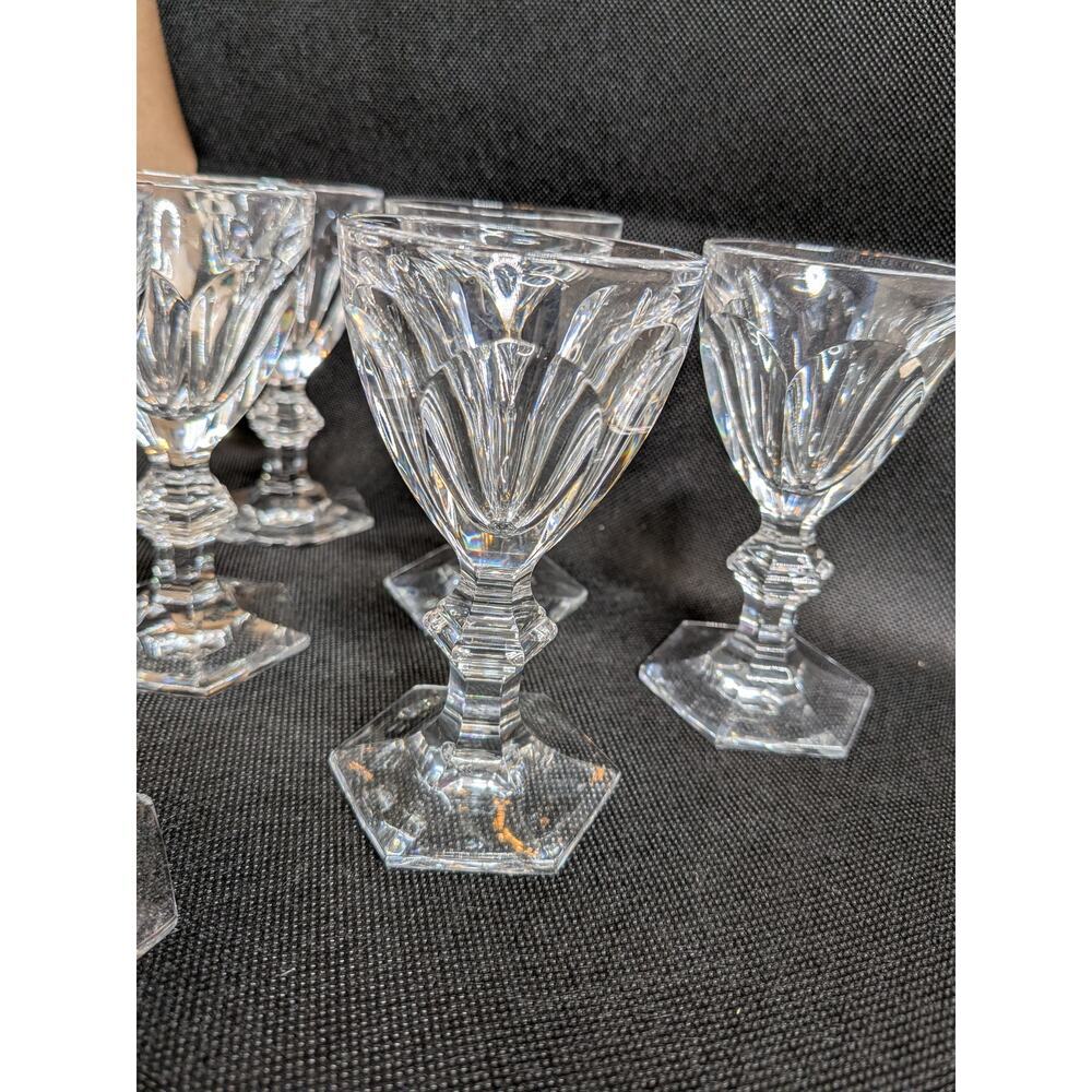 (6) Six Baccarat Harcourt Crystal Port Size Glasses - Picture 5 of 9